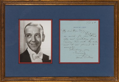 Lot 2007 - The Collection of Nancy Salisbury FRED ASTAIRE...