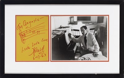 Lot 2004 - The Collection of Nancy Salisbury HAROLD ARLEN...