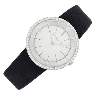 Lot 125 - Audemars Piguet White Gold and Diamond Wristwatch, Ref. 5129