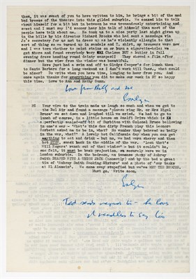 Lot 16 - A long entertaining letter signed from Emlyn Williams