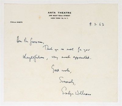 Lot 16 - A long entertaining letter signed from Emlyn Williams