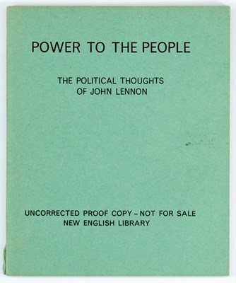 Lot 2098 - LENNON, JOHN Power to the People: the...