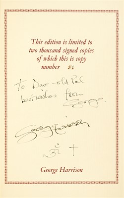 Lot 2069 - GEORGE HARRISON (1943-2001) I Me Mine....