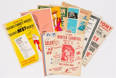 Lot 2163 - [SIGNED THEATER BILLS] A group of ten theater...