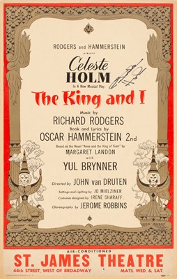 Lot 2151 - THE KING AND I Theater Bill signed by Celeste...