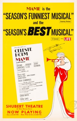 Lot 2162 - MAME Theater Bill signed by Celeste Holm. A...