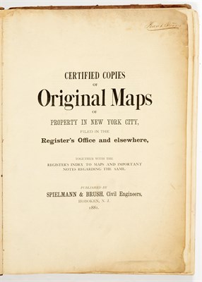 Lot 62 - [PLAT ATLAS-NEW YORK] Certified Copies of...