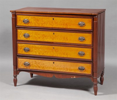 Lot 145 - Federal Mahogany and Bird's-Eye Maple Chest of Drawers