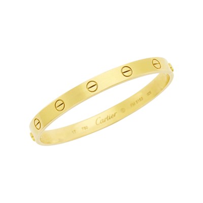 Lot 12 - Cartier Gold 'Love' Bangle Bracelet