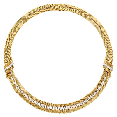 Lot 90 - Van Cleef & Arpels Gold and Diamond 'Cheveux D'Ange' Necklace, France