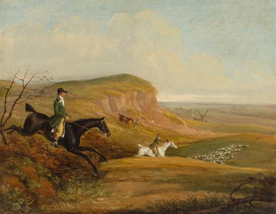 Lot 1080 - James Barenger British, 1780-1831 Hounds in...
