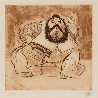 Lot 2084 - AL HIRSCHFELD (1903-2003) Zero Mostel in...