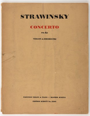 Lot 205 - The Rita Arlen Trust STRAVINSKY, IGOR Concreto...