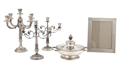 Lot 1190 - Group of Italian Silver Table Articles 20th...