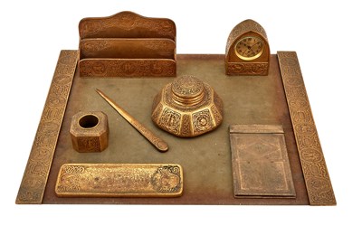 Lot 244 - Tiffany Studios Gilt-Bronze Zodiac Pattern...