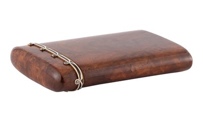 Lot 1173 - French Gold and Enamel Mounted Birch Cigarette...