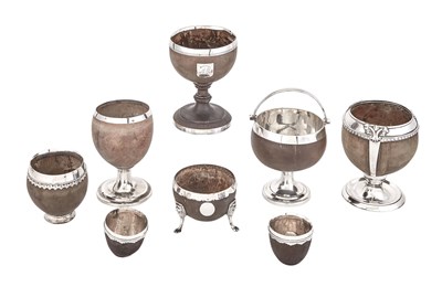 Lot 1180 - Group of Eight Silver and Metal Mounted...