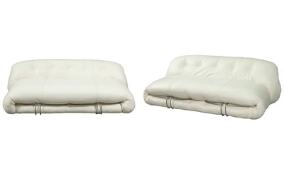 Lot 357 - Pair of Afra and Tobia Scarpa Chromed Metal...