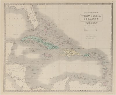 Lot 174 - [MAP-WEST INDIES] JOHNSTON, A. K. West India...