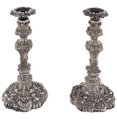 Lot 1237 - Pair of George III Sterling Silver...
