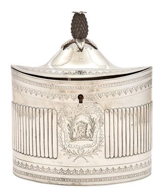 Lot 1217 - George III Sterling Silver Tea Caddy Robert &...