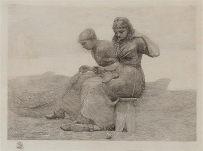 Lot 72 - Winslow Homer (1836-1910) GIRLS AT WORK...