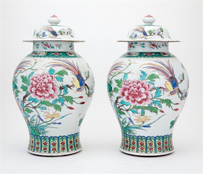 Lot 830A - Pair of Samson Famille Rose Porcelain Covered...