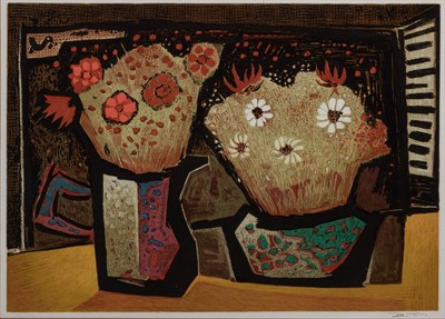Lot 90 - Angel Botello (1913-1986) LAS FLORES Color...
