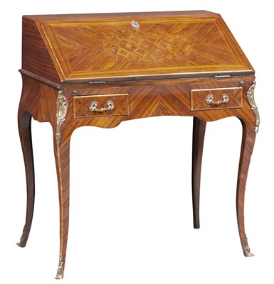 Lot 191 - Louis XV Style Inlaid Kingwood Bureau en Pente