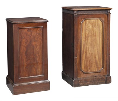 Lot 81 - Two George III Mahogany Pedestal Cupboards...