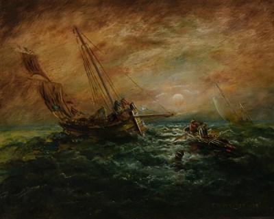 Lot 13 - British School 19th/20th Century Ships on...