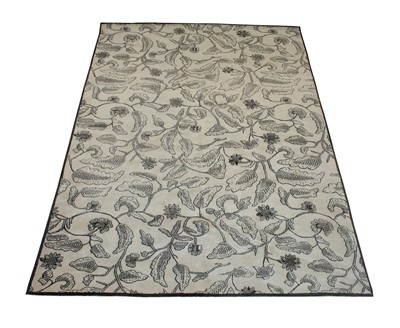 Lot 448 - Wool and Silk Tibetan Carpet