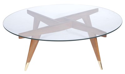 Lot 305 - Gio Ponti Walnut, Brass and Glass Model 1101...