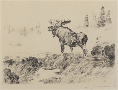 Lot 72 - RUNGIUS, CARL MORNING MIST (CROUCH 12) Etching...