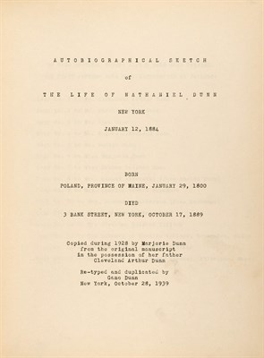 Lot 168 - [MAINE] Autobiographical Sketch of the Life of...