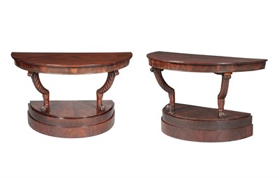 Lot 211 - Pair of Baltic Neoclassical Style Mahogany...