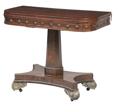 Lot 120 - William IV Rosewood Fold-Over Games Table...