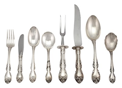 Lot 240 - Gorham Sterling Silver Melrose Pattern Flatware Service