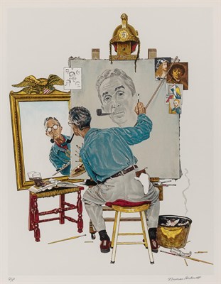 Lot 176 - Norman Rockwell (1894-1978) TRIPLE SELF...