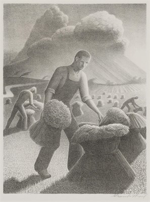 Lot 213 - Grant Wood (1891-1942) APPROACHING STORM (COLE...