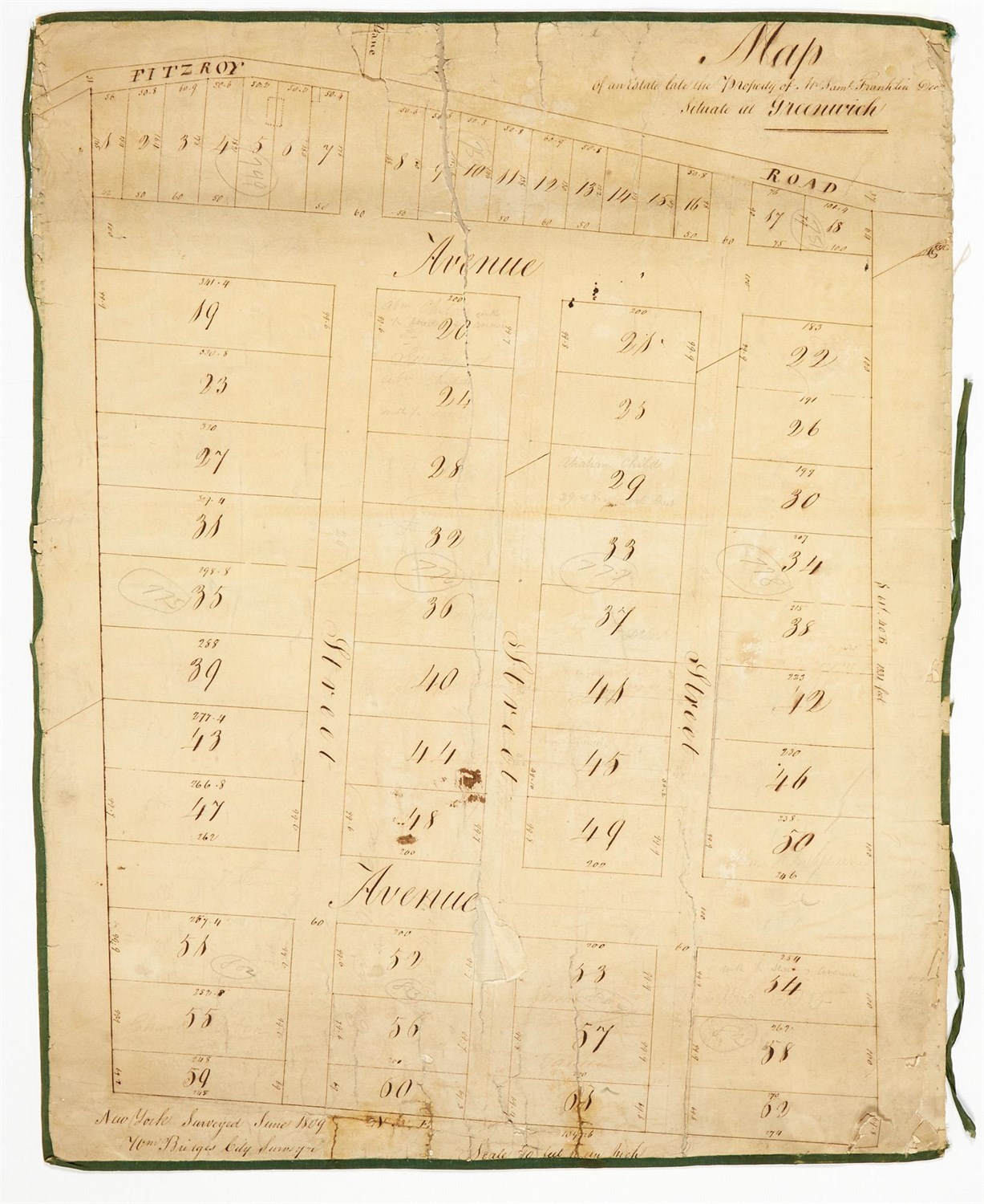 Lot 31 - Collection of a New York Surveyor BRIDGES,...
