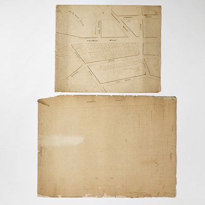 Lot 33 - Two manuscript maps of City Hall Park