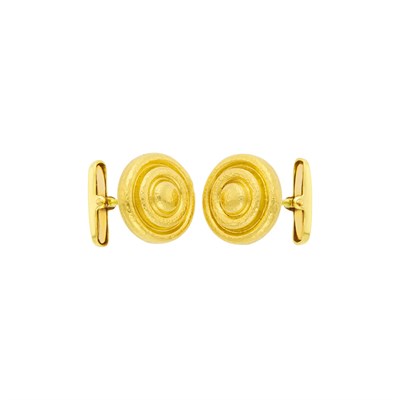 Lot 26 - Ilias Lalaounis Pair of High Karat Gold Cufflinks
