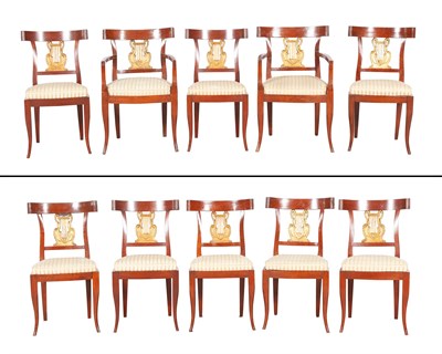 Lot 820 - Set of Ten Italian Neoclassical Style...