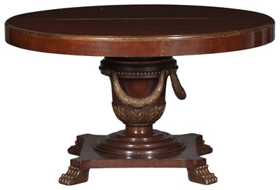 Lot 181 - Restauration Style Parcel Gilt Mahogany Dining Table