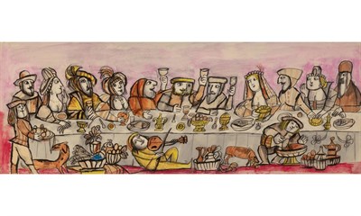 Lot 64 - 20th Century School Untitled (Banquet Scene)...