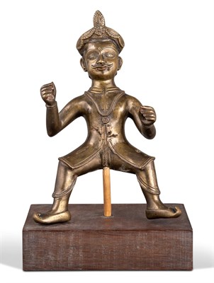 Lot 268 - A Large Indian Cast Bronze Figure of a Seated Man