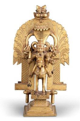 Lot 266 - An Indian Bronze Figure of a Deity on Horseback