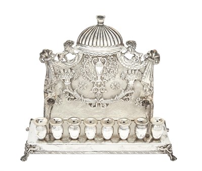 Lot 97 - Continental Sterling Silver Menorah