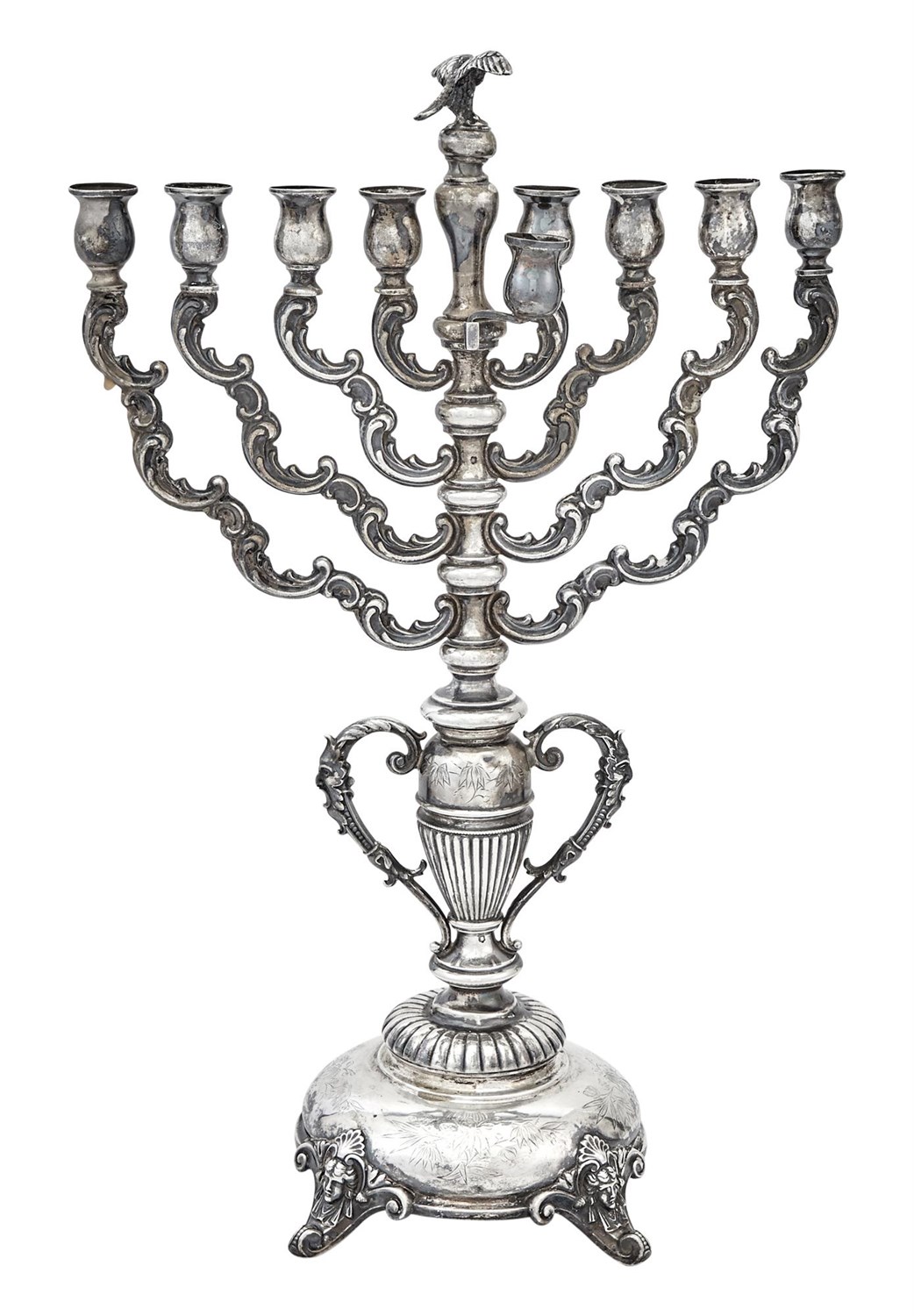 Lot 96 - Austrian Silver Menorah